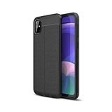 KZY İletişim-Samsung Galaxy A71 ile Uyumlu Kılıf Darbe Korumalı Deri Görünümlü Silikon Arka Kapak - Siyah (Siyah)