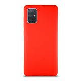 KZY İletişim Samsung Galaxy A71 ile Uyumlu Kılıf Soft Premier Renkli Silikon Kapak - Kırmızı