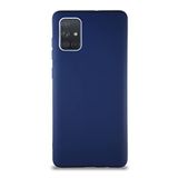 KZY İletişim Samsung Galaxy A71 ile Uyumlu Kılıf Soft Premier Renkli Silikon Kapak - Lacivert
