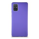KZY İletişim Samsung Galaxy A71 ile Uyumlu Kılıf Soft Premier Renkli Silikon Kapak - Mor