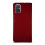 KZY İletişim Samsung Galaxy A71 ile Uyumlu Kılıf Soft Premier Renkli Silikon Kapak - Mürdüm