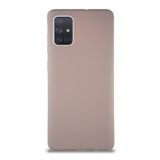 KZY İletişim Samsung Galaxy A71 ile Uyumlu Kılıf Soft Premier Renkli Silikon Kapak - Pudra