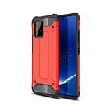 KZY İletişim-Samsung Galaxy A91 / S 10 Lite ile Uyumlu Kapak Çift Katmanlı Zırh Tank Kılıf - Kırmızı (KIRMIZI)