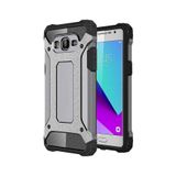 KZY İletişim-Samsung Galaxy J2 Prime ile Uyumlu Kapak Çift Katmanlı Zırh Tank Kılıf - Gri (GRİ)