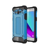 KZY İletişim-Samsung Galaxy J2 Prime ile Uyumlu Kapak Çift Katmanlı Zırh Tank Kılıf - Mavi (Mavi)