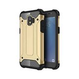 KZY İletişim-Samsung Galaxy J2 Pro 2018 ile Uyumlu Kapak Çift Katmanlı Zırh Tank Kılıf - Gold (GOLD)