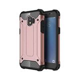 KZY İletişim-Samsung Galaxy J2 Pro 2018 ile Uyumlu Kapak Çift Katmanlı Zırh Tank Kılıf - Rose Gold (ROSE GOLD)