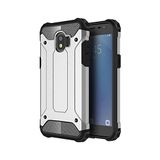 KZY İletişim-Samsung Galaxy J4 ile Uyumlu Kapak Çift Katmanlı Zırh Tank Kılıf - Gri (GRİ)