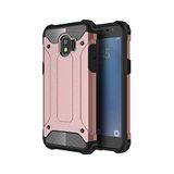 KZY İletişim-Samsung Galaxy J4 ile Uyumlu Kapak Çift Katmanlı Zırh Tank Kılıf - Rose Gold (ROSE GOLD)