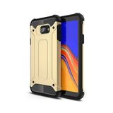 KZY İletişim-Samsung Galaxy J4 Plus ile Uyumlu Kapak Çift Katmanlı Zırh Tank Kılıf - Gold (GOLD)