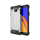 KZY İletişim-Samsung Galaxy J4 Plus ile Uyumlu Kapak Çift Katmanlı Zırh Tank Kılıf - Gri (GRİ)