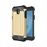 KZY İletişim-Samsung Galaxy J530 Pro ile Uyumlu Kapak Çift Katmanlı Zırh Tank Kılıf - Gold (GOLD)