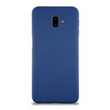 KZY İletişim Samsung Galaxy J6 Plus ile Uyumlu Kapak ile Uyumlu İçi Kadife Lansman Silikon Kılıf - Lacivert