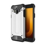 KZY İletişim-Samsung Galaxy J7 Duo ile Uyumlu Kapak Çift Katmanlı Zırh Tank Kılıf - Gri (GRİ)
