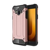 KZY İletişim-Samsung Galaxy J7 Duo ile Uyumlu Kapak Çift Katmanlı Zırh Tank Kılıf - Rose Gold (ROSE GOLD)