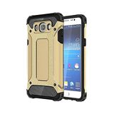 KZY İletişim-Samsung Galaxy J7 ile Uyumlu Kapak Çift Katmanlı Zırh Tank Kılıf - Gold (GOLD)
