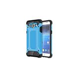 KZY İletişim-Samsung Galaxy J7 ile Uyumlu Kapak Çift Katmanlı Zırh Tank Kılıf - Mavi (Mavi)