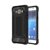 KZY İletişim-Samsung Galaxy J7 ile Uyumlu Kapak Çift Katmanlı Zırh Tank Kılıf - Siyah (SİYAH)