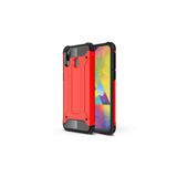 KZY İletişim-Samsung Galaxy M10S ile Uyumlu Kapak Çift Katmanlı Zırh Tank Kılıf - Kırmızı (KIRMIZI)