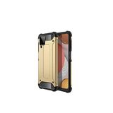 KZY İletişim-Samsung Galaxy M12 ile Uyumlu Kapak Çift Katmanlı Zırh Tank Kılıf - Gold (GOLD)