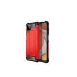 KZY İletişim-Samsung Galaxy M12 ile Uyumlu Kapak Çift Katmanlı Zırh Tank Kılıf - Kırmızı (KIRMIZI)