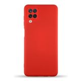 KZY İletişim Samsung Galaxy M12 ile Uyumlu Kapak İçi Kadife Kamera Korumalı Lansman Silikon Kılıf - Kırmızı