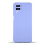 KZY İletişim Samsung Galaxy M12 ile Uyumlu Kapak İçi Kadife Kamera Korumalı Lansman Silikon Kılıf - Lila
