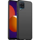 KZY İLETİŞİM Samsung Galaxy M12 ile uyumlu Kapak Ince Mat Siyah Silikon Lux Kılıf