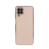 KZY İletişim Samsung Galaxy M12 ile Uyumlu Kapak Kamera Korumalı Lazer Kesim Lüx Silikon Kılıf - Rose Gold
