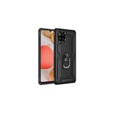 KZY İletişim Samsung Galaxy M12 ile Uyumlu Kapak Military Yüzüklü Stantlı Panzer Tank Kılıf - Siyah