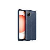 KZY İletişim-Samsung Galaxy M12 ile Uyumlu Kılıf Darbe Korumalı Deri Görünümlü Silikon Arka Kapak - Lacivert (Lacivert)