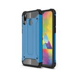 KZY İletişim-Samsung Galaxy M20 / A10 ile Uyumlu Kapak Çift Katmanlı Zırh Tank Kılıf - Mavi (Mavi)
