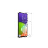 KZY İLETİŞİM Samsung Galaxy M22 ile uyumlu Kapak Kamera Korumalı Kartlıklı Şeffaf Silikon Kılıf