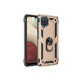 KZY İletişim Samsung Galaxy M22 ile Uyumlu Kapak Military Yüzüklü Stantlı Panzer Tank Kılıf - Gold