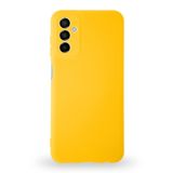 KZY İLETİŞİM Samsung Galaxy M23 ile Uyumlu Kapak İçi Kadife Kamera Korumalı Lansman Silikon Kılıf - Sarı