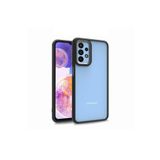 KZY İletişim Samsung Galaxy M23 ile Uyumlu Kapak Metal Kamera Korumalı Arkası Şeffaf Silikon Kılıf - Siyah