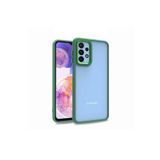 KZY İletişim Samsung Galaxy M23 ile Uyumlu Kapak Metal Kamera Korumalı Arkası Şeffaf Silikon Kılıf - Yeşil