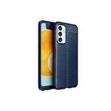 KZY İletişim-Samsung Galaxy M23 ile Uyumlu Kılıf Darbe Korumalı Deri Görünümlü Silikon Arka Kapak - Lacivert (Lacivert)