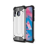 KZY İletişim-Samsung Galaxy M30 ile Uyumlu Kapak Çift Katmanlı Zırh Tank Kılıf - Gri (GRİ)