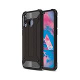 KZY İletişim-Samsung Galaxy M30 ile Uyumlu Kapak Çift Katmanlı Zırh Tank Kılıf - Siyah (SİYAH)