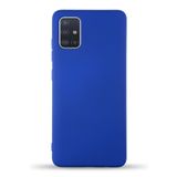 KZY İletişim Samsung Galaxy M31S ile Uyumlu Kapak ile Uyumlu İçi Kadife Lansman Silikon Kılıf - Lacivert