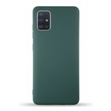 KZY İletişim Samsung Galaxy M31S ile Uyumlu Kapak ile Uyumlu İçi Kadife Lansman Silikon Kılıf - Yeşil
