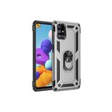 KZY İletişim Samsung Galaxy M31S ile Uyumlu Kapak Military Yüzüklü Stantlı Panzer Tank Kılıf - Gri
