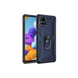 KZY İletişim Samsung Galaxy M31S ile Uyumlu Kapak Military Yüzüklü Stantlı Panzer Tank Kılıf - Lacivert
