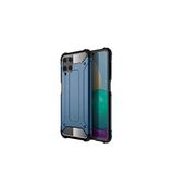 KZY İletişim-Samsung Galaxy M32 ile Uyumlu Kapak Çift Katmanlı Zırh Tank Kılıf - Mavi