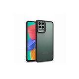 KZY İletişim Samsung Galaxy M33 ile Uyumlu Kapak Metal Kamera Korumalı Arkası Şeffaf Silikon Kılıf - Siyah