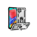KZY İletişim Samsung Galaxy M33 ile Uyumlu Kapak Military Yüzüklü Stantlı Panzer Tank Kılıf - Gri