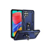KZY İletişim Samsung Galaxy M33 ile Uyumlu Kapak Military Yüzüklü Stantlı Panzer Tank Kılıf - Lacivert