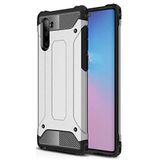KZY İletişim-Samsung Galaxy Note 10 ile Uyumlu Kapak Çift Katmanlı Zırh Tank Kılıf - Gri (GRİ)