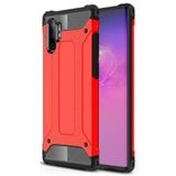 KZY İletişim-Samsung Galaxy Note 10 Pro ile Uyumlu Kapak Çift Katmanlı Zırh Tank Kılıf - Kırmızı (KIRMIZI)